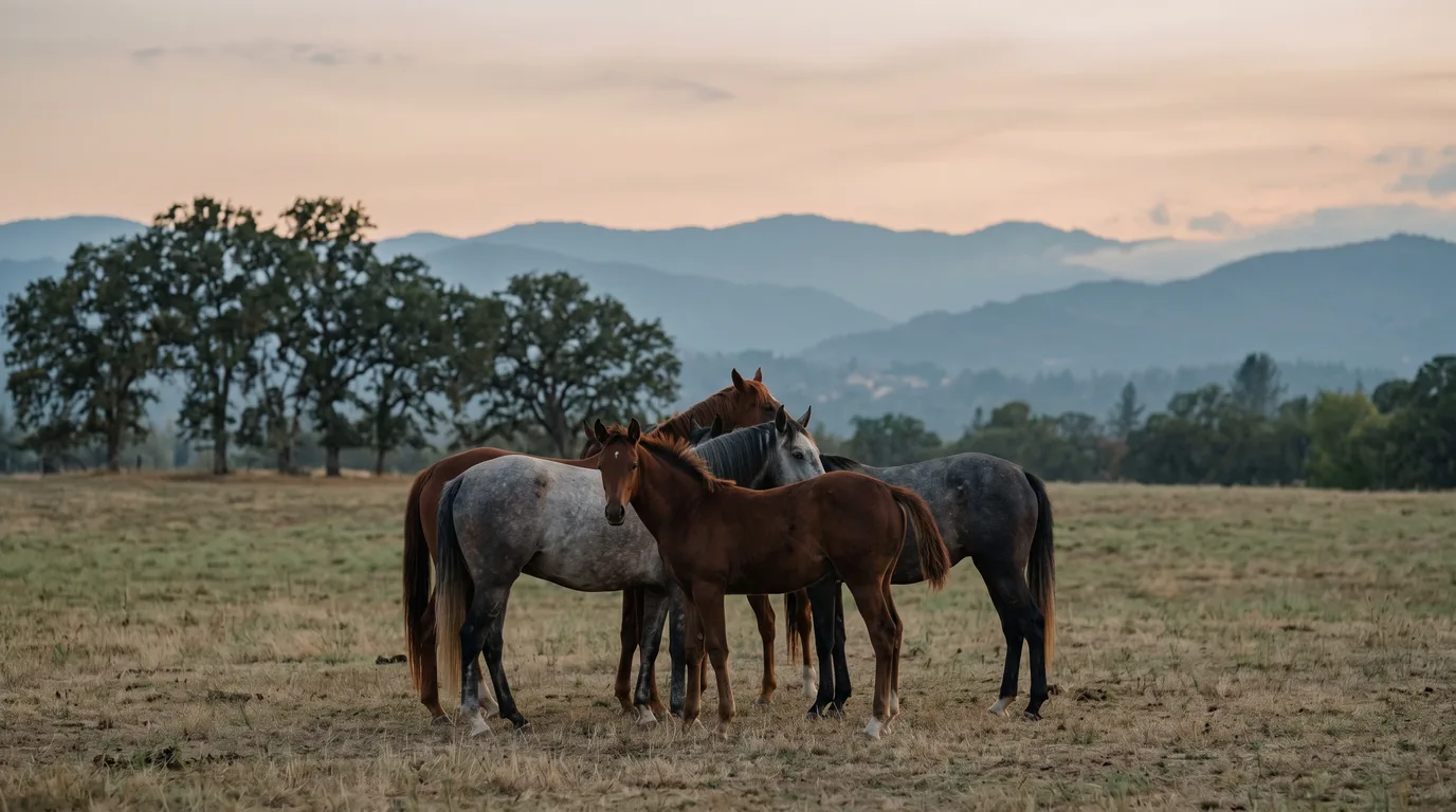 Chevaux en liberté, Ride Is Life Stables, Drôme